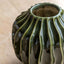 Bodhi Living Organic Ribbed Vase Olive Small House of Isabella UK