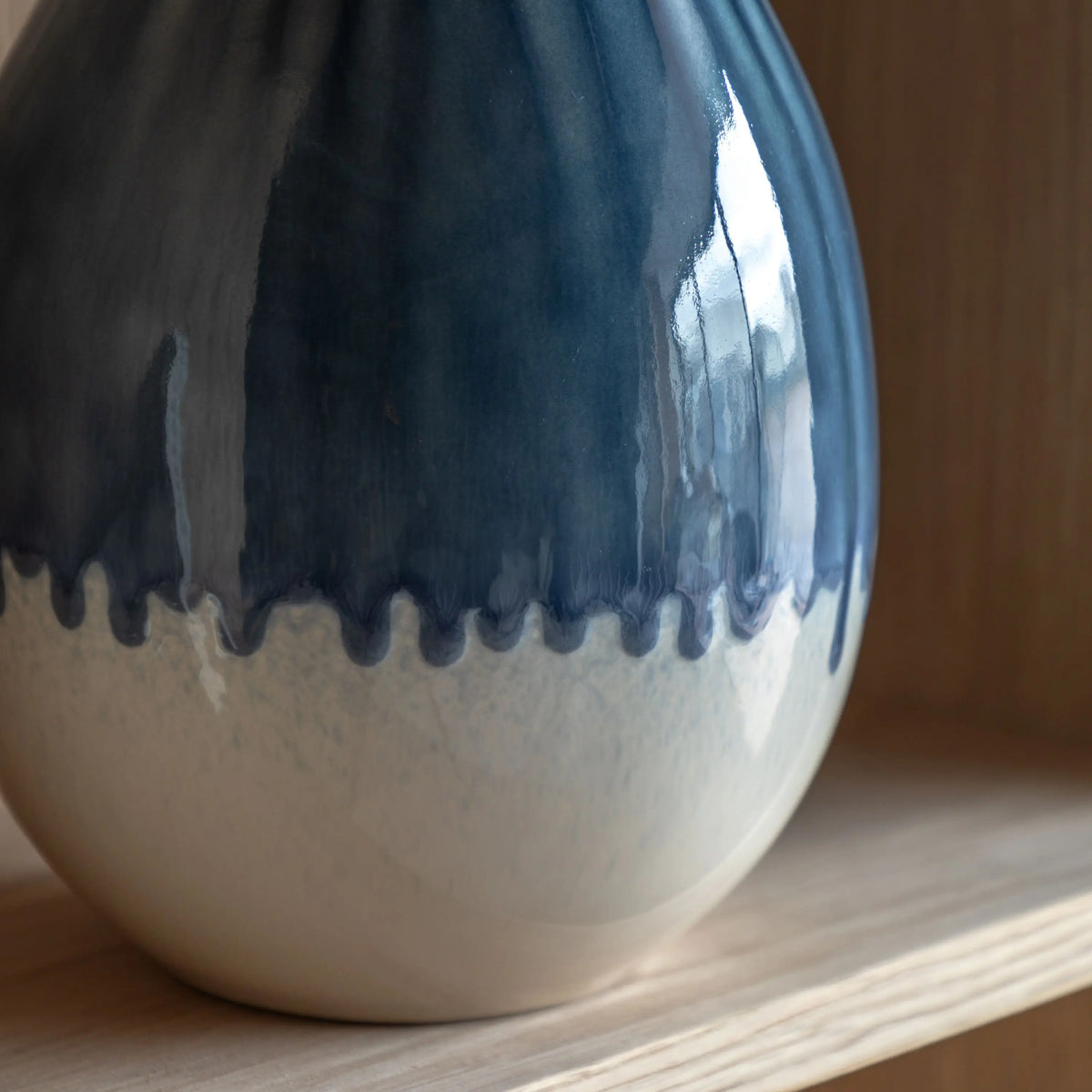 Bodhi Living Orro Blue Organic Fade Ceramic Vase House of Isabella UK