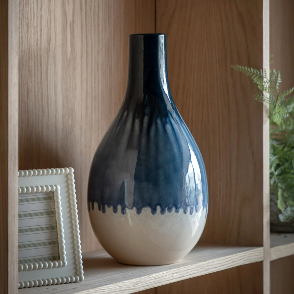 Bodhi Living Orro Blue Organic Fade Ceramic Vase House of Isabella UK
