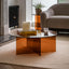 Bodhi Living Parioli Glass Coffee Table Bronze House of Isabella UK
