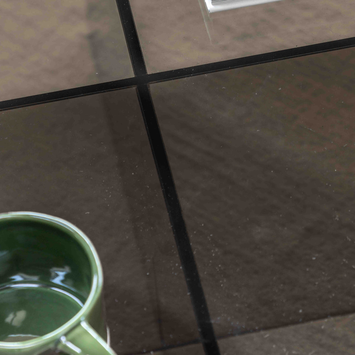 Bodhi Living Parioli Glass Coffee Table Charcoal House of Isabella UK