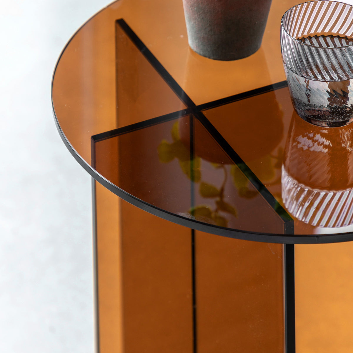 Bodhi Living Parioli Glass Side Table Bronze House of Isabella UK