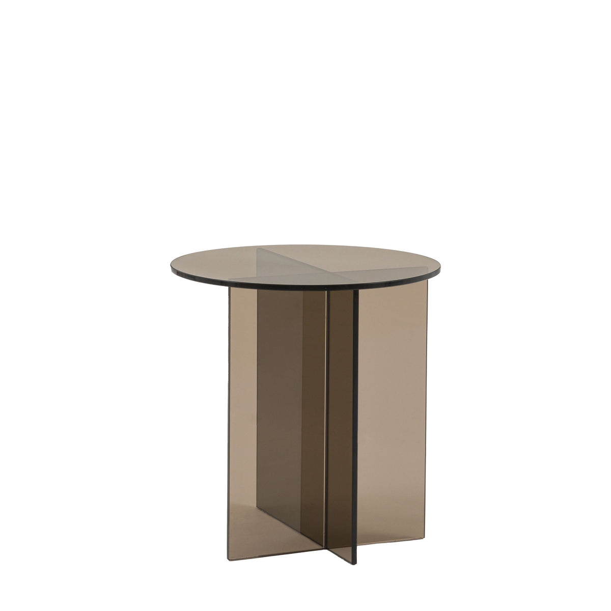 Bodhi Living Parioli Glass Side Table Charcoal House of Isabella UK