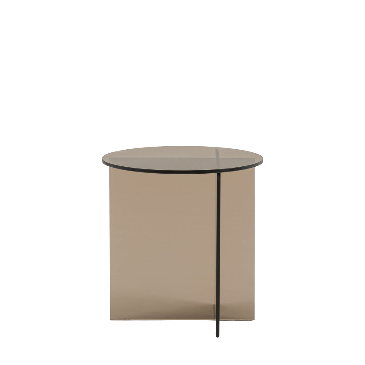 Bodhi Living Parioli Glass Side Table Charcoal House of Isabella UK