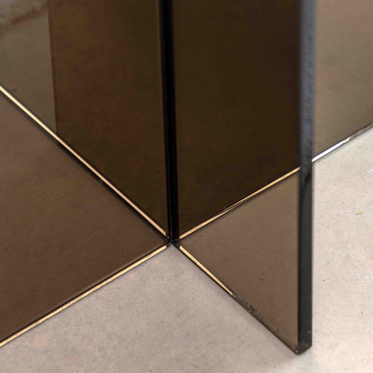 Bodhi Living Parioli Glass Side Table Charcoal House of Isabella UK