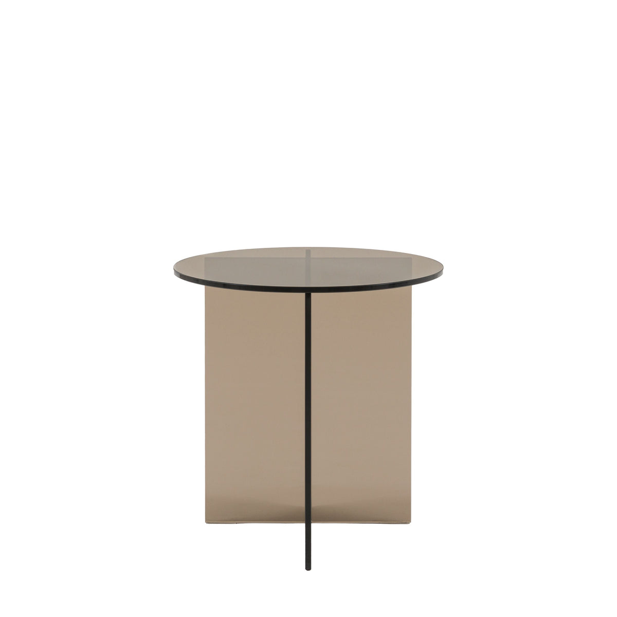 Bodhi Living Parioli Glass Side Table Charcoal House of Isabella UK