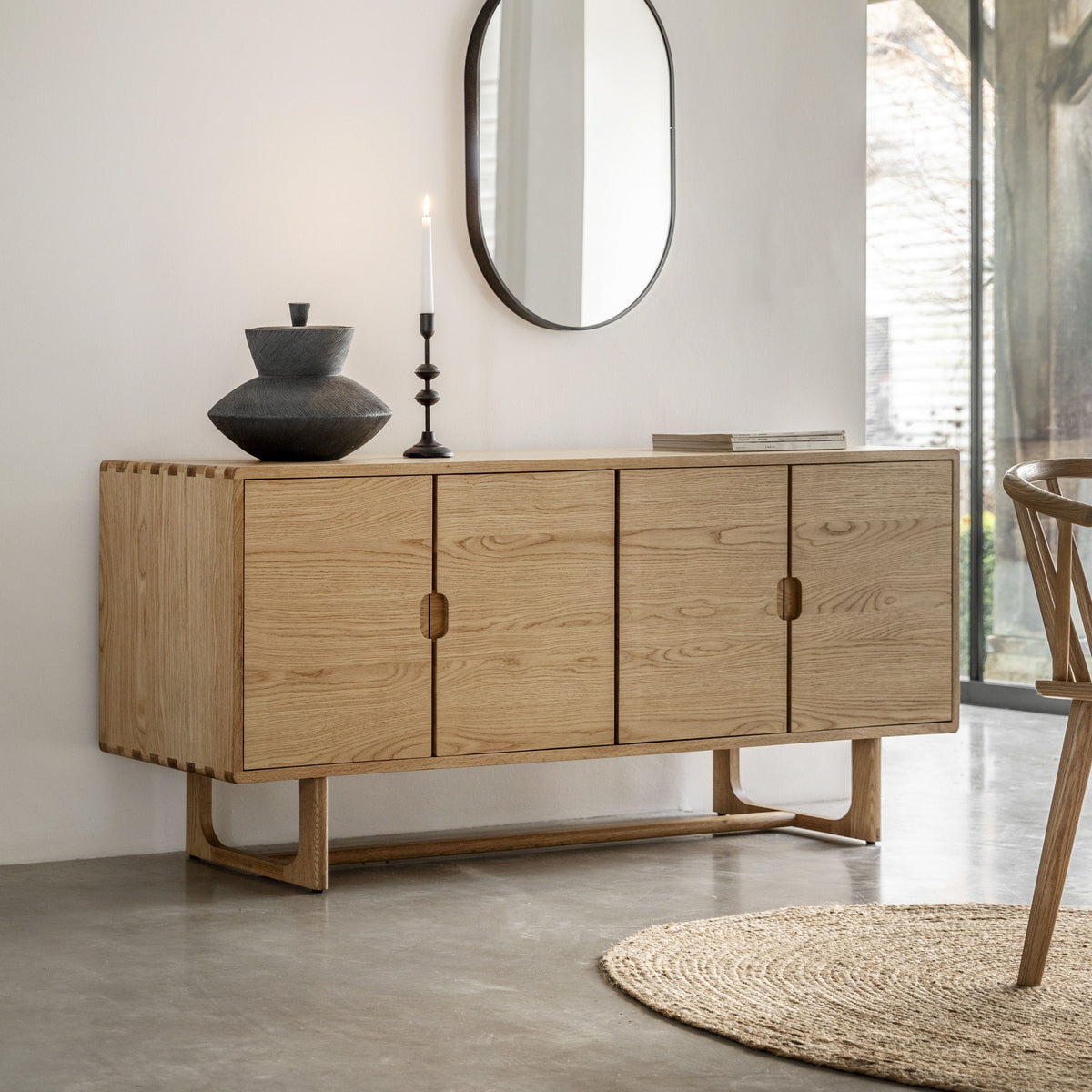 Payton 4 Door Sideboard Natural 1700x450x750mm.