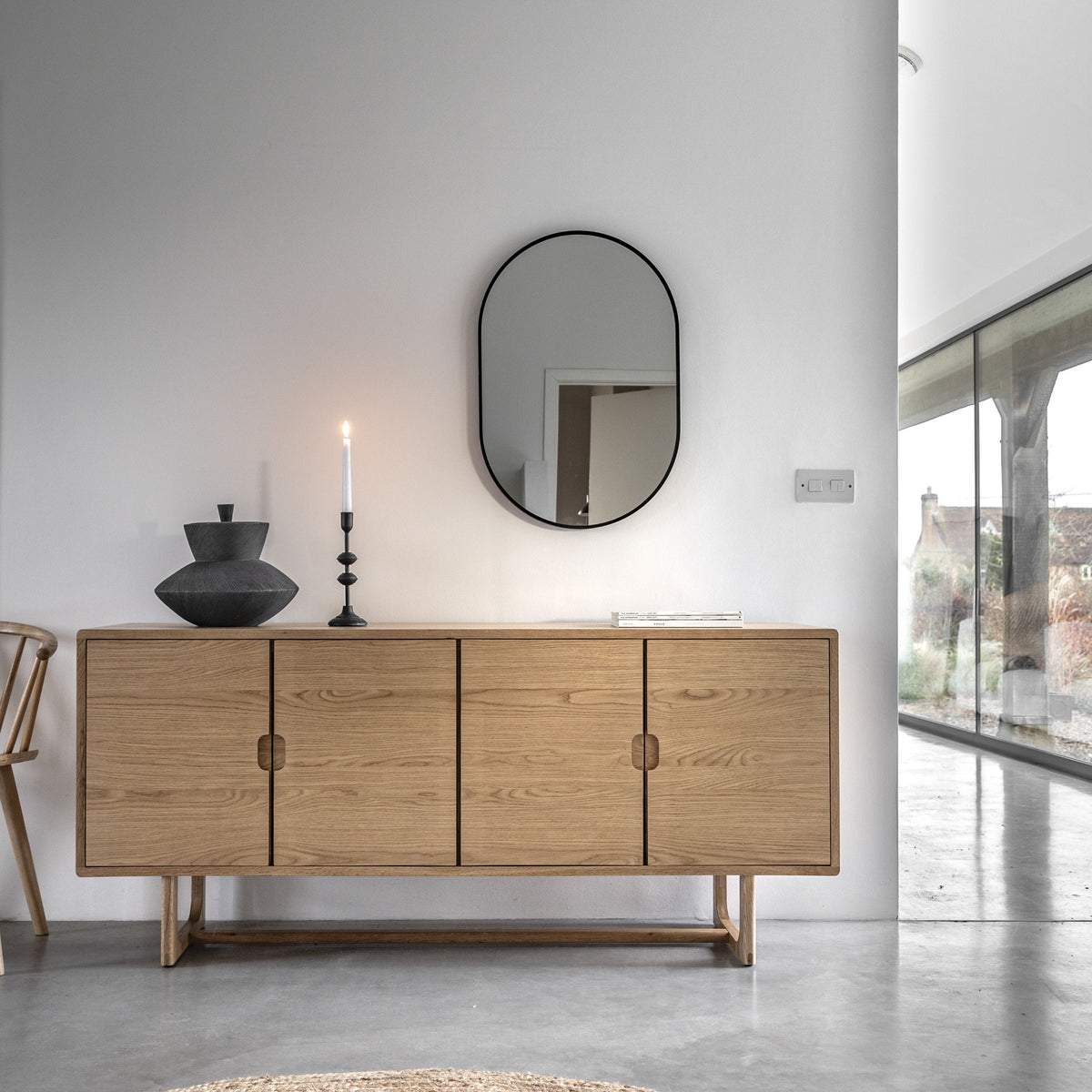 Payton 4 Door Sideboard Natural 1700x450x750mm.