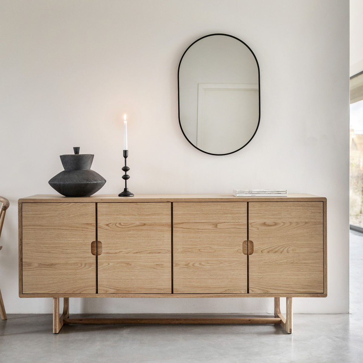 Payton 4 Door Sideboard Natural 1700x450x750mm.