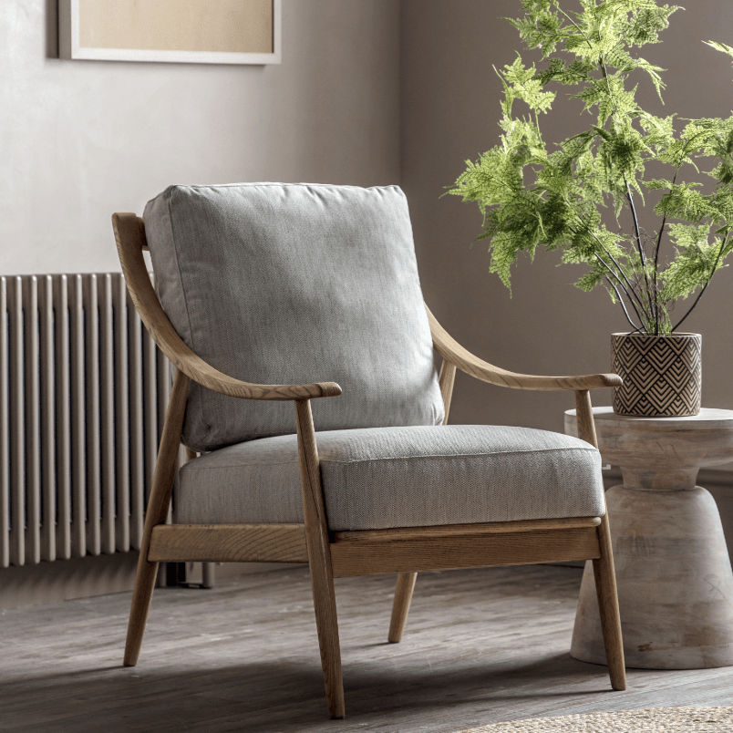 Fleet Armchair Natural Linen.