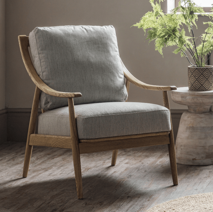Fleet Armchair Natural Linen.