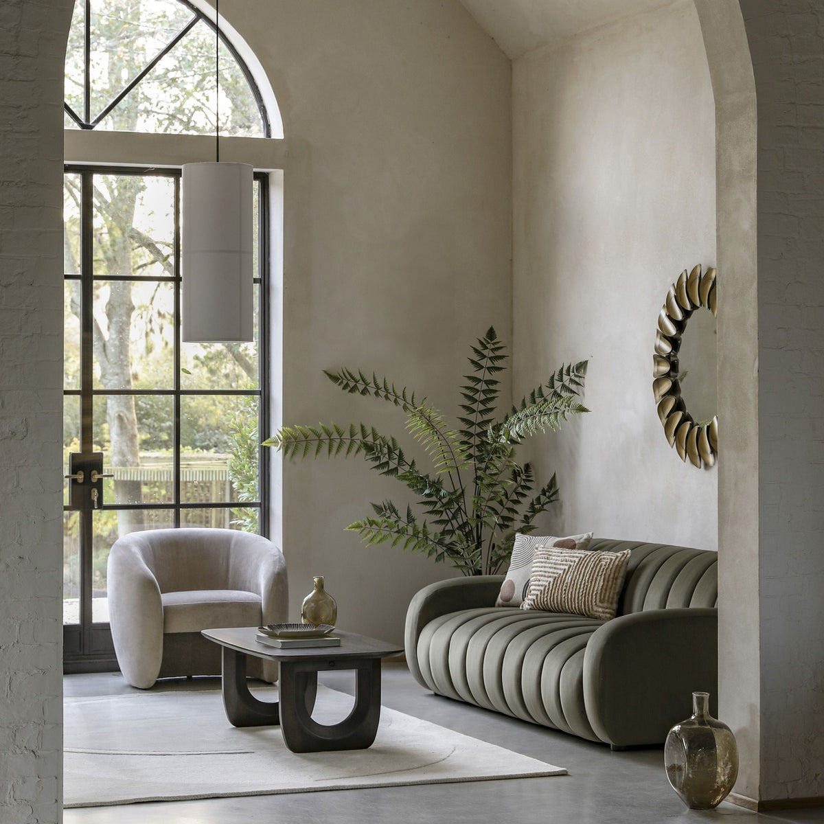 Salta 3 Seater Sofa Moss.