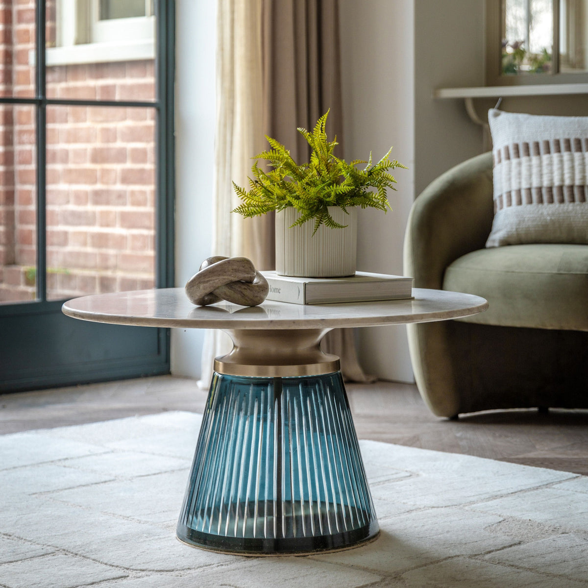 Bodhi Living Sarvi Coffee Table Blue House of Isabella UK