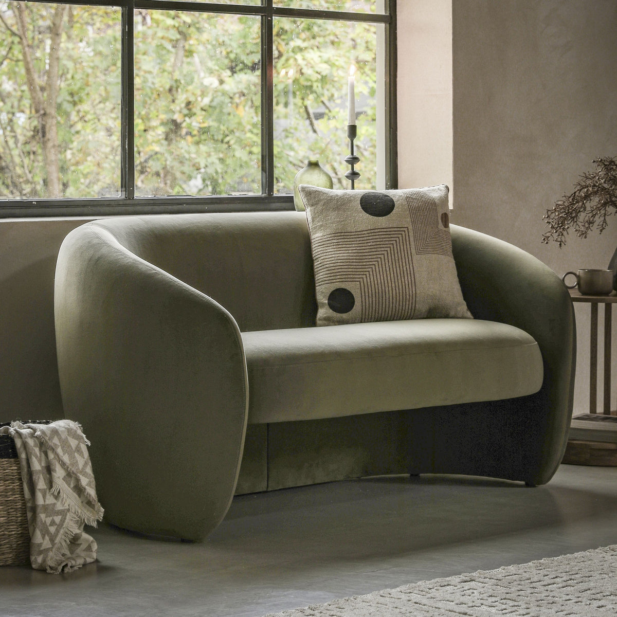 Shotton 2 Seater Sofa Moss Green.
