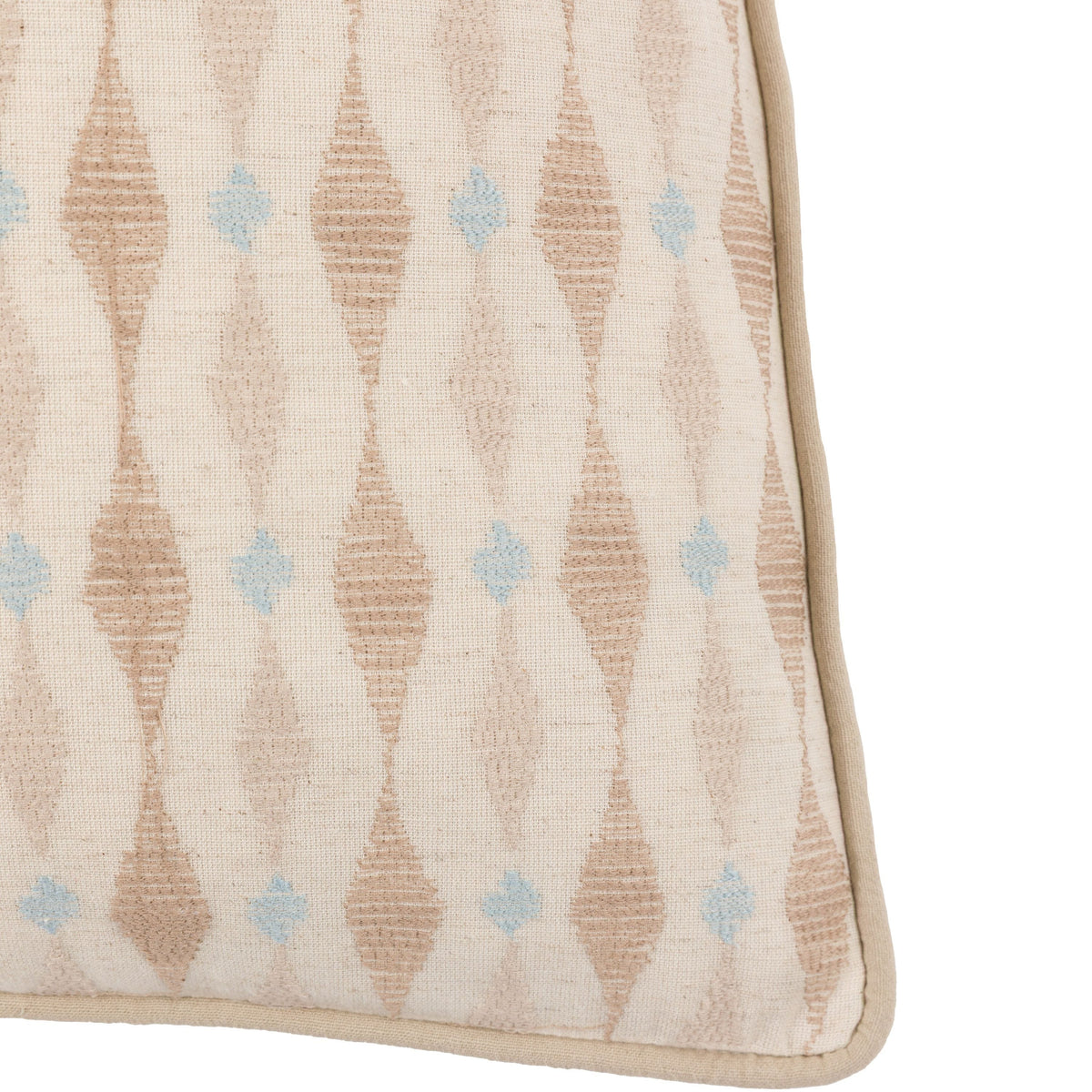 Bodhi Living Sierra Ikat Embellished Cushion Natural House of Isabella UK