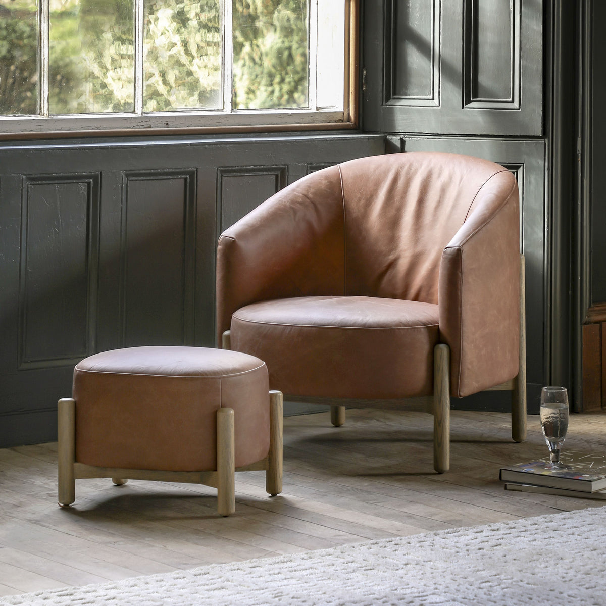 Tindon Armchair Vintage Brown Leather.