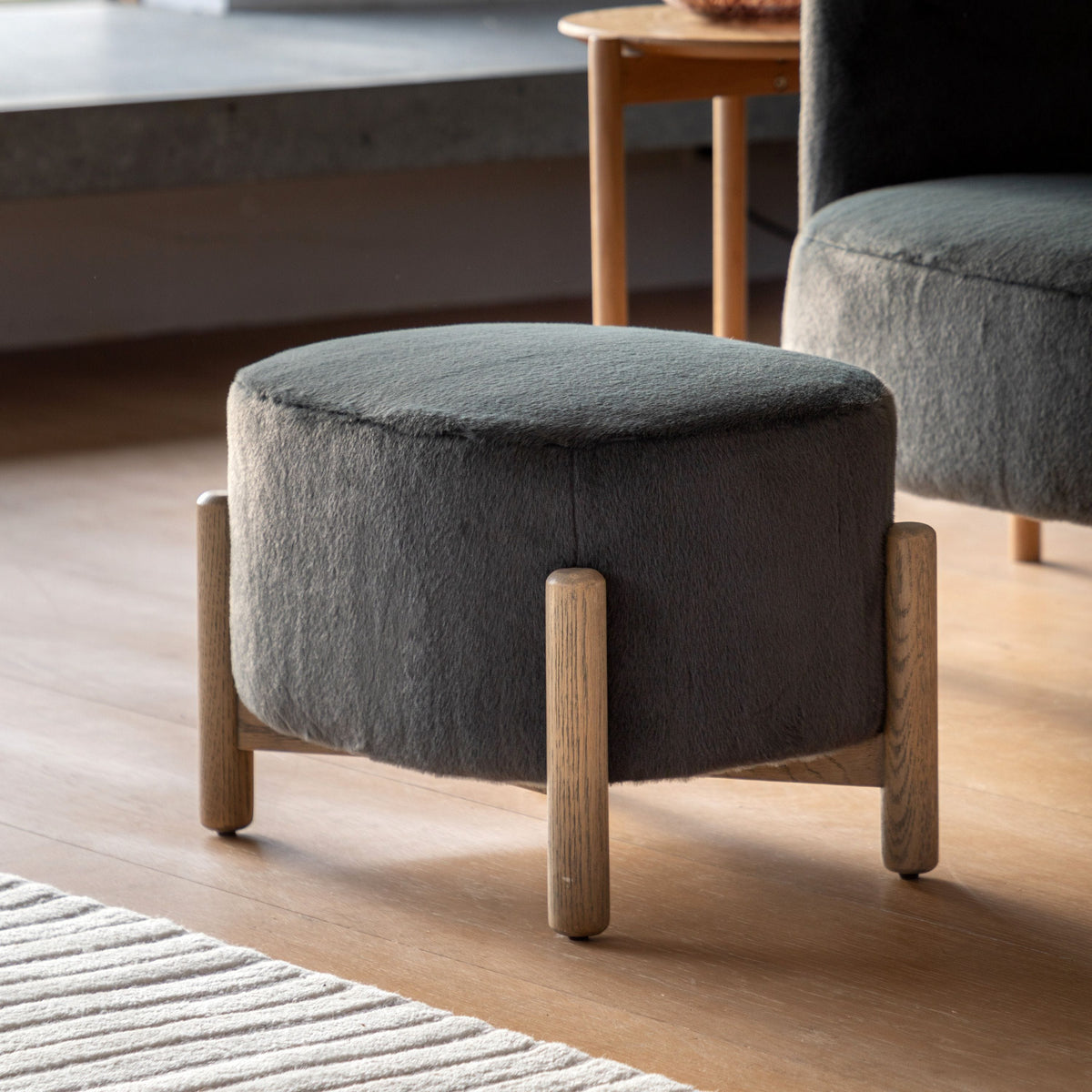 Bodhi Living Tindon Footstool Alaska Graphite House of Isabella UK
