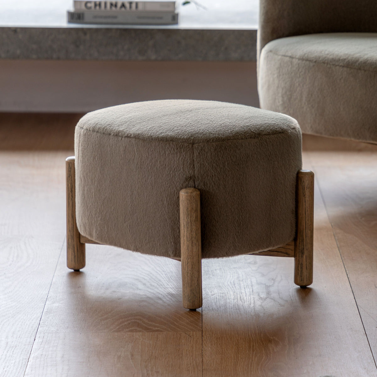 Bodhi Living Tindon Footstool Alaska Khaki House of Isabella UK
