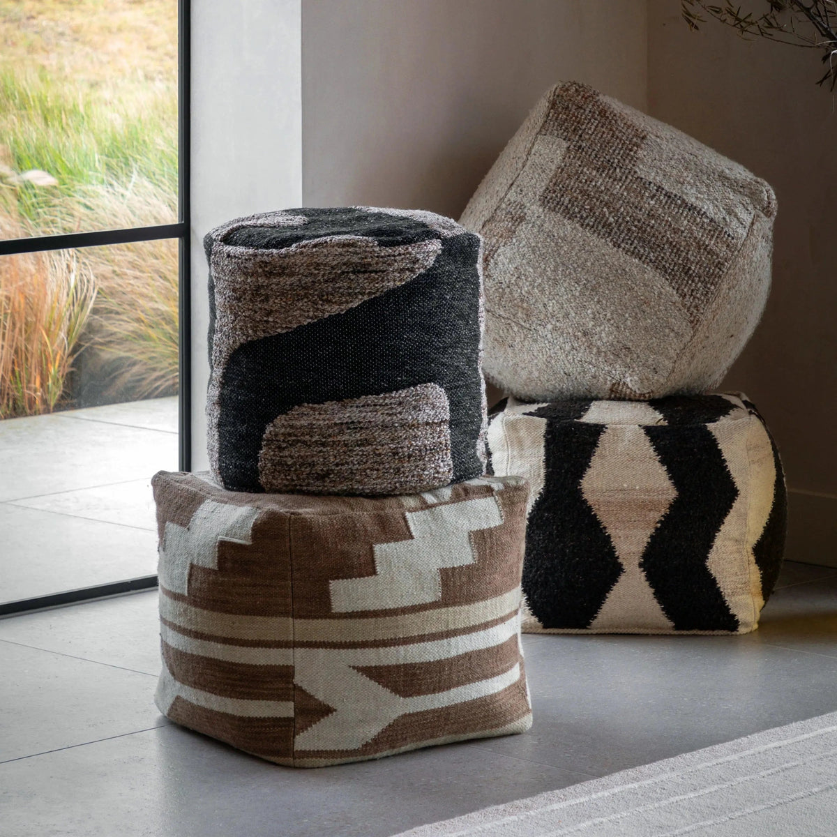 Bodhi Living Visby Mono Pouffe House of Isabella UK