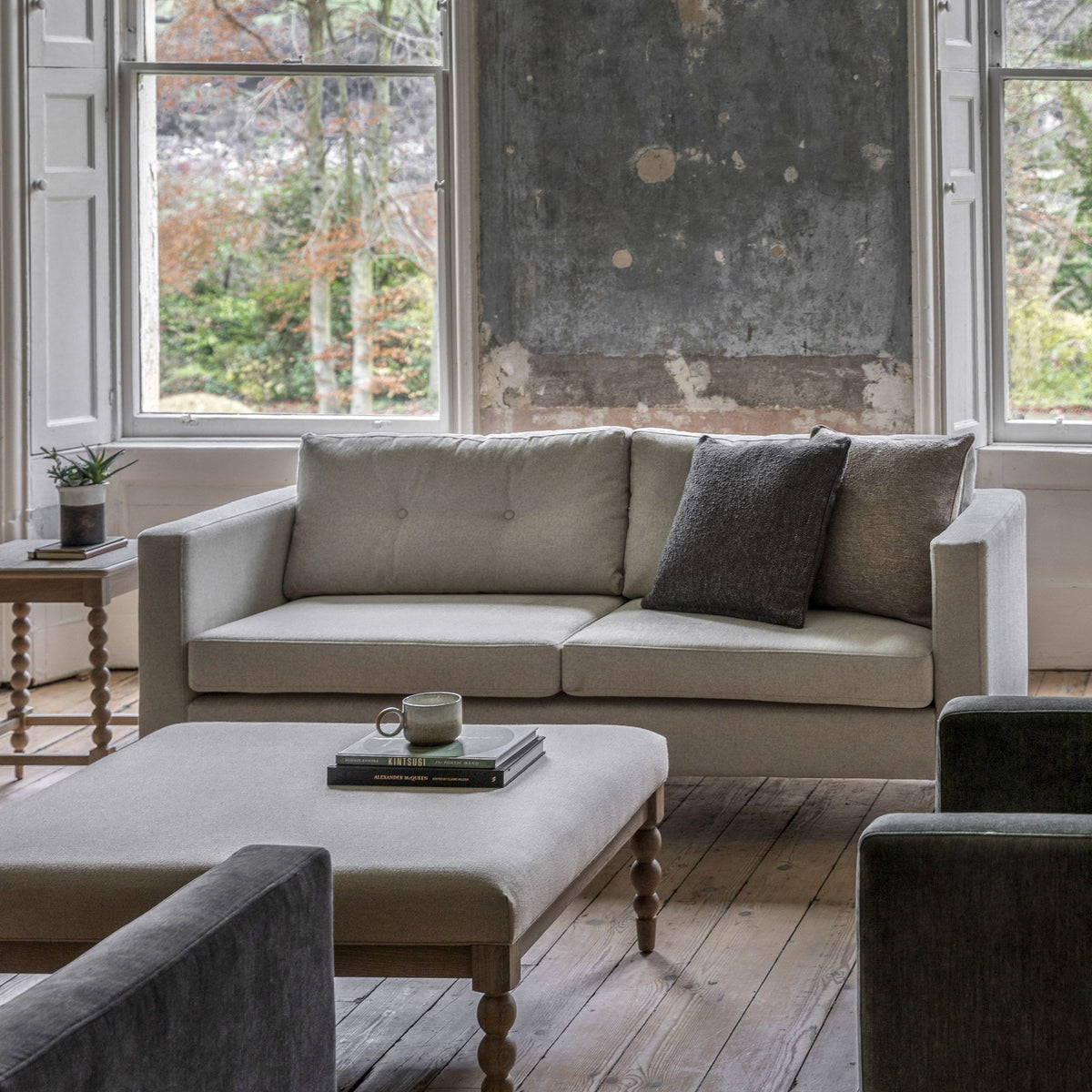 Whitwell Sofa 3 Seater Light Grey.