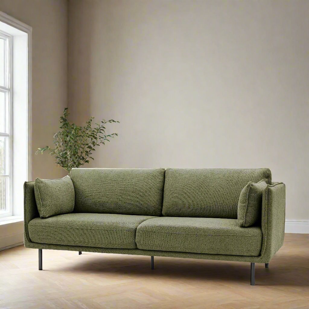 Wigmore Sofa Verdant Green Boucle.