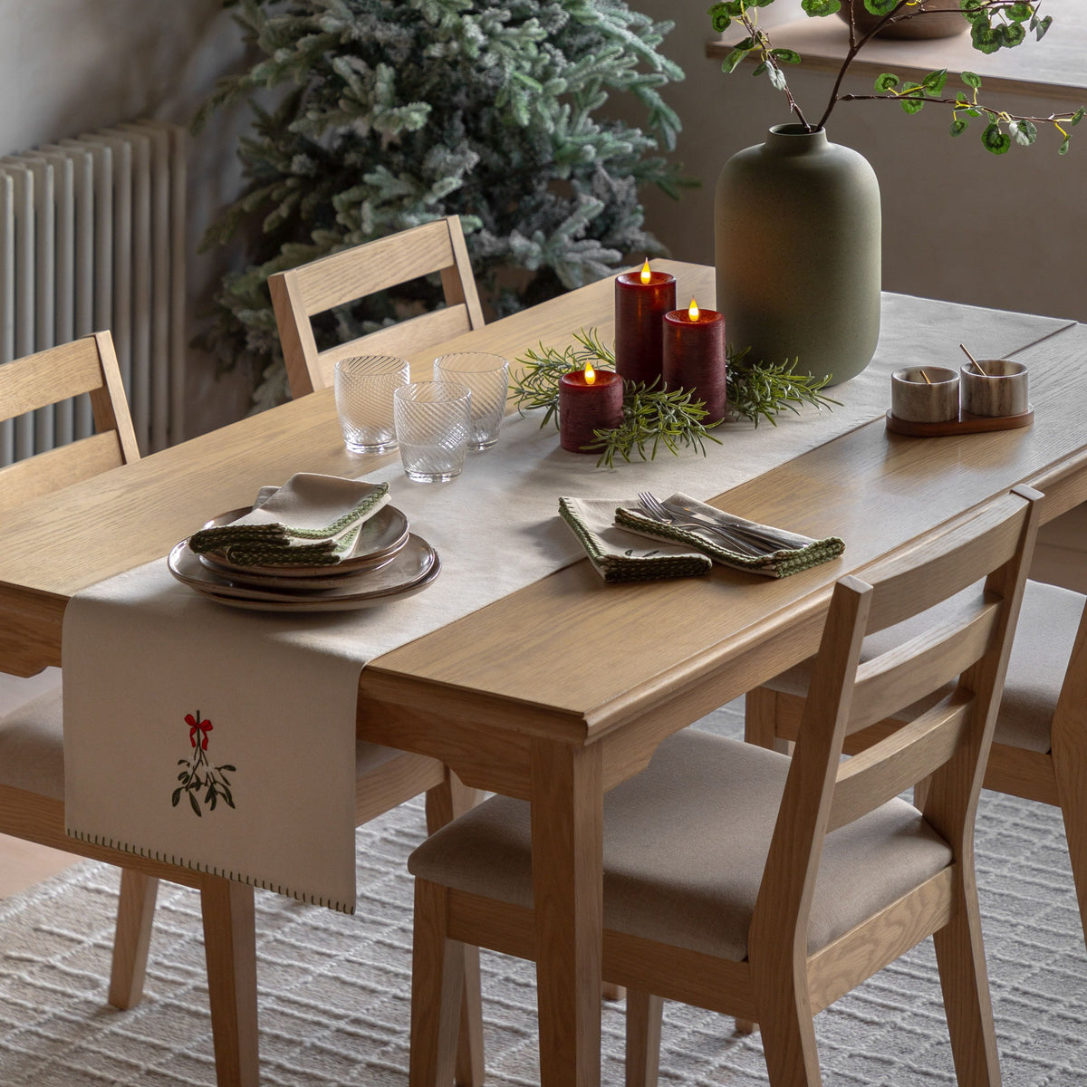 Bodhi Living Woodland Christmas Table Runner Small House of Isabella UK