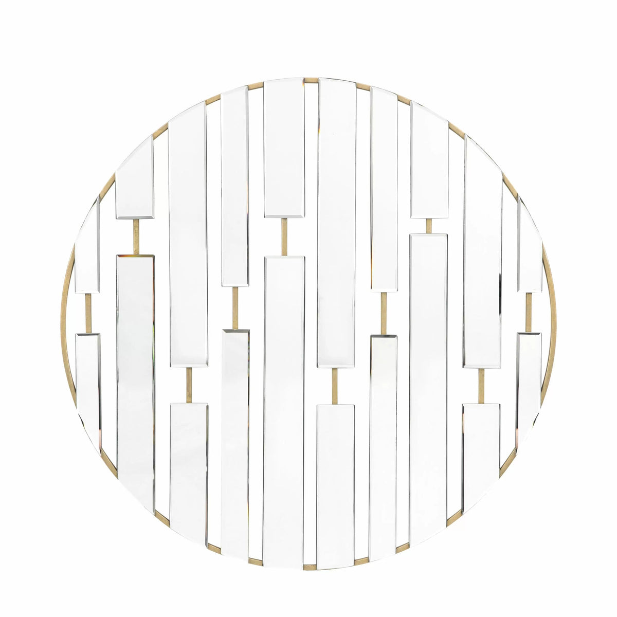 Aldenville Round Mirror Champagne 900x14x900mm.