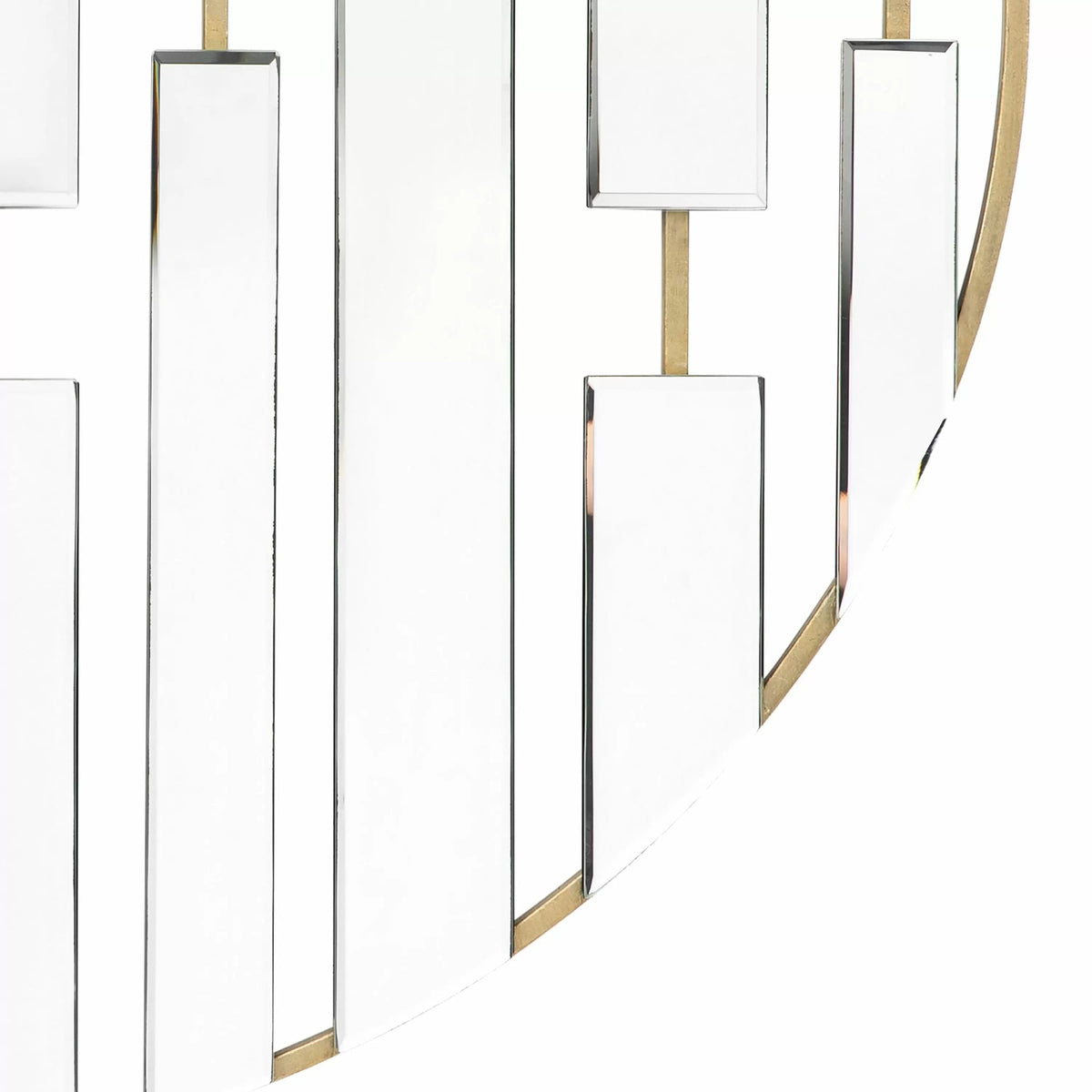 Aldenville Round Mirror Champagne 900x14x900mm.