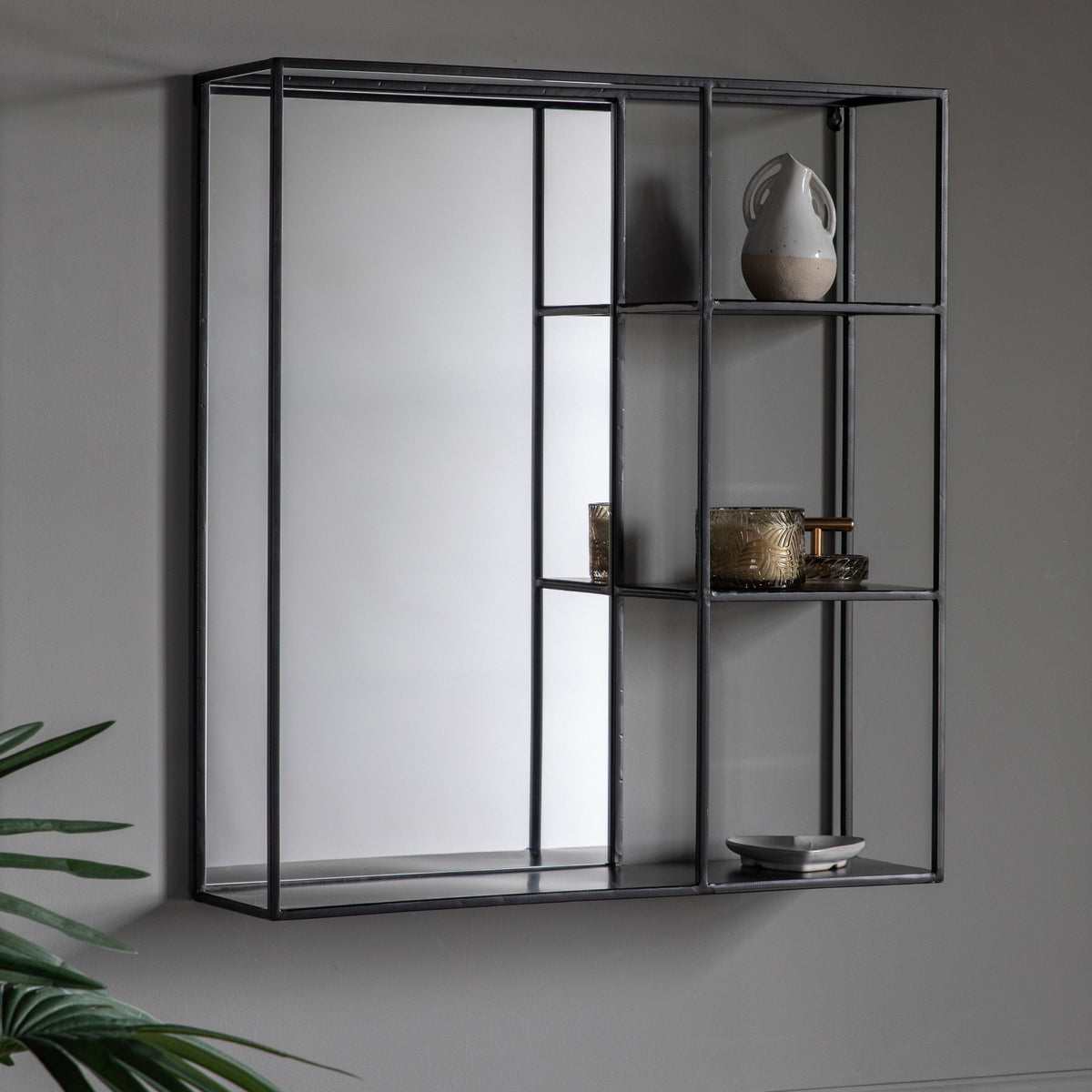Bandrake Mirror Shelf Black 600x120x650mm.