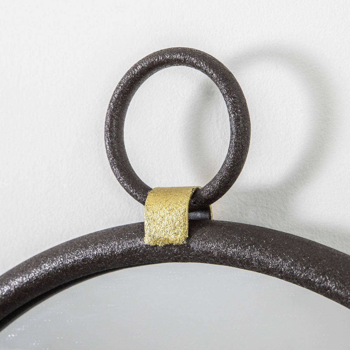 Barbon Black Round Mirror - Small.