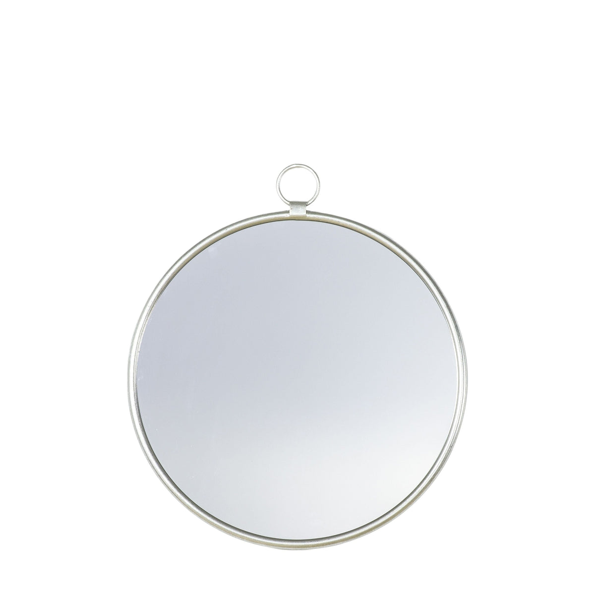 Barbon Silver Round Mirror - Large.