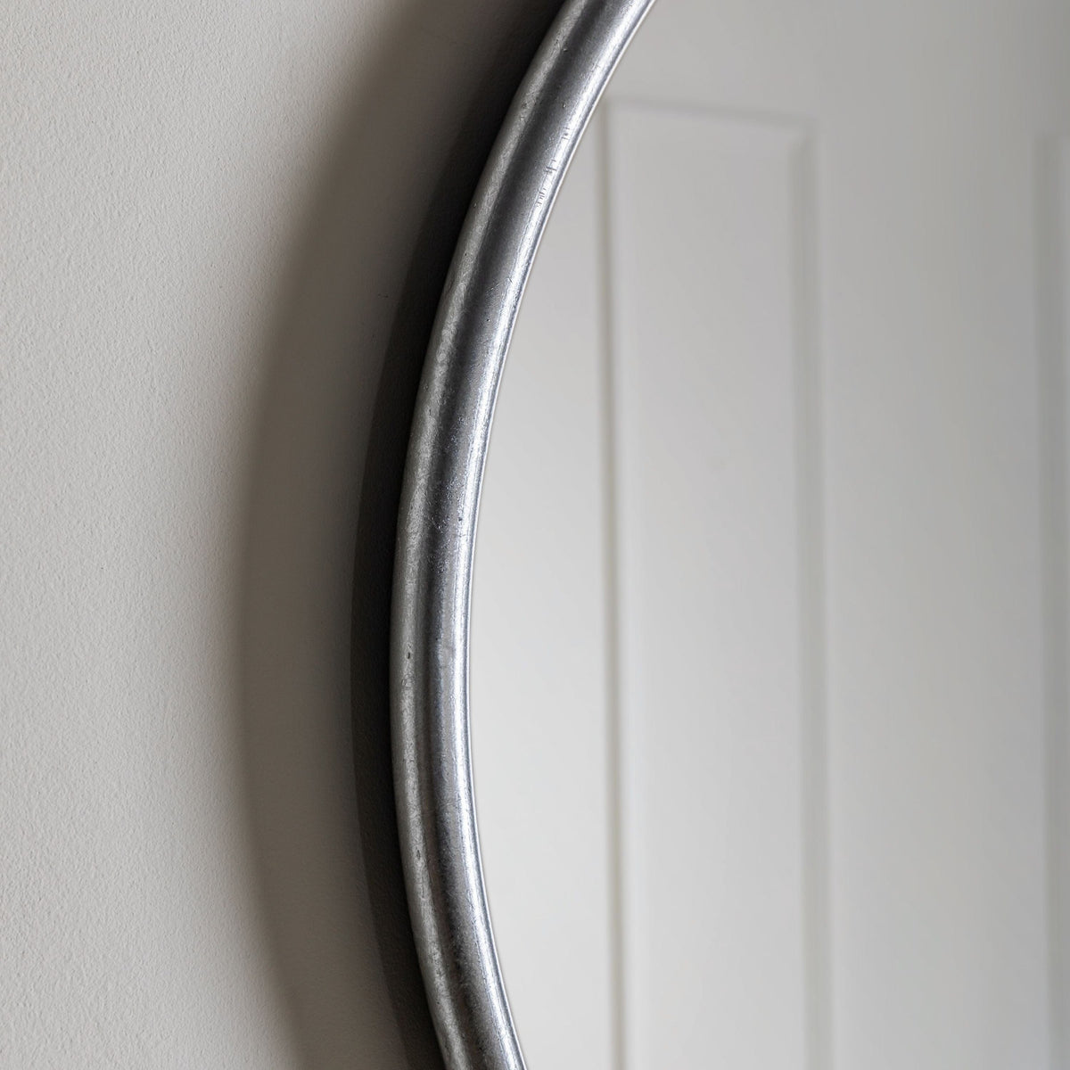Barbon Silver Round Mirror - Large.