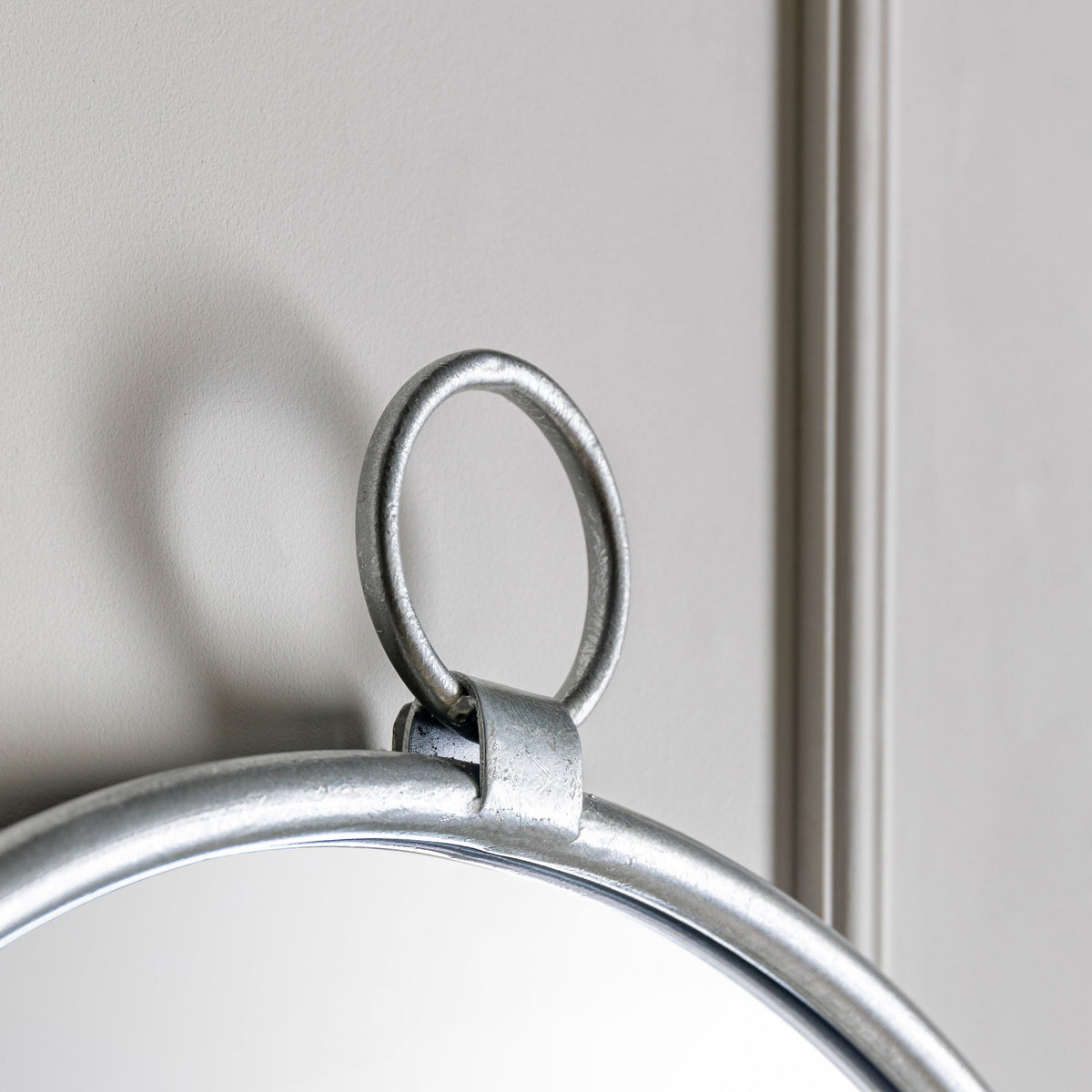 Barbon Silver Round Mirror - Large.