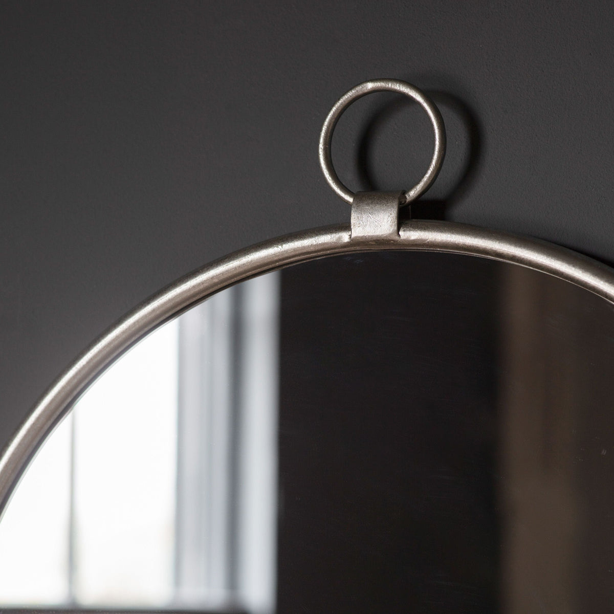 Barbon Silver Round Mirror - Large.