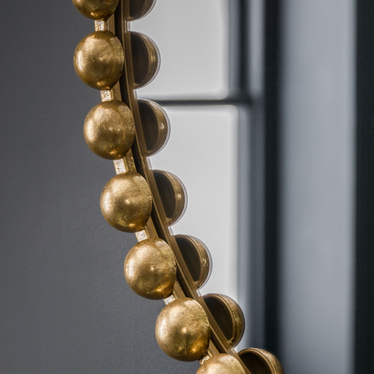 Blackwater Round Mirror Gold 800x35x800mm.