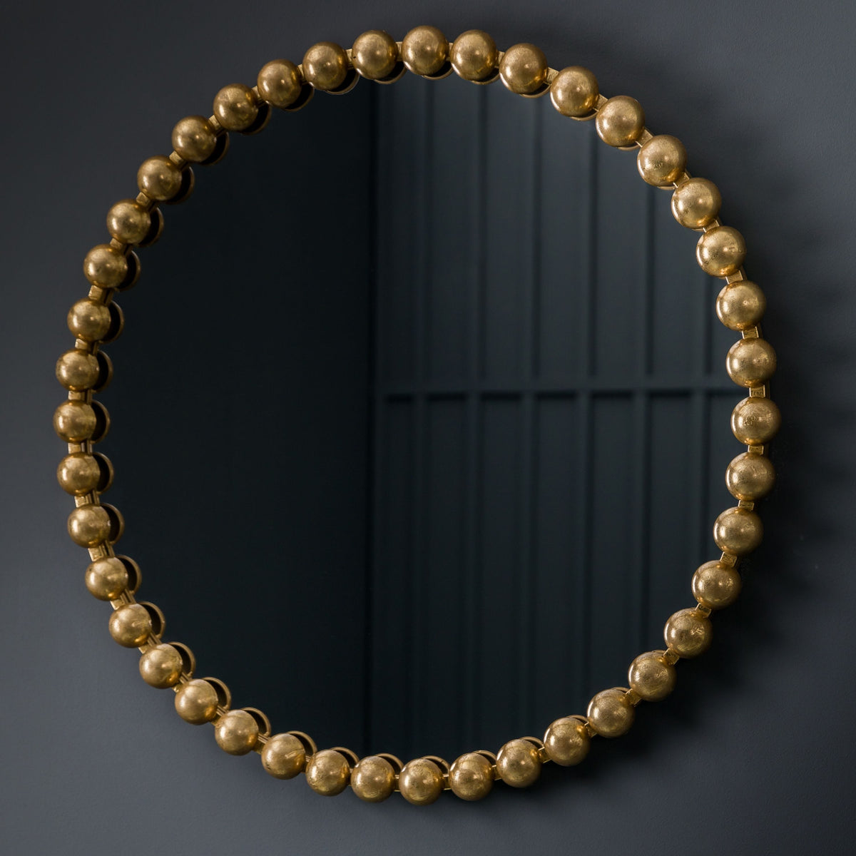 Blackwater Round Mirror Gold 800x35x800mm.