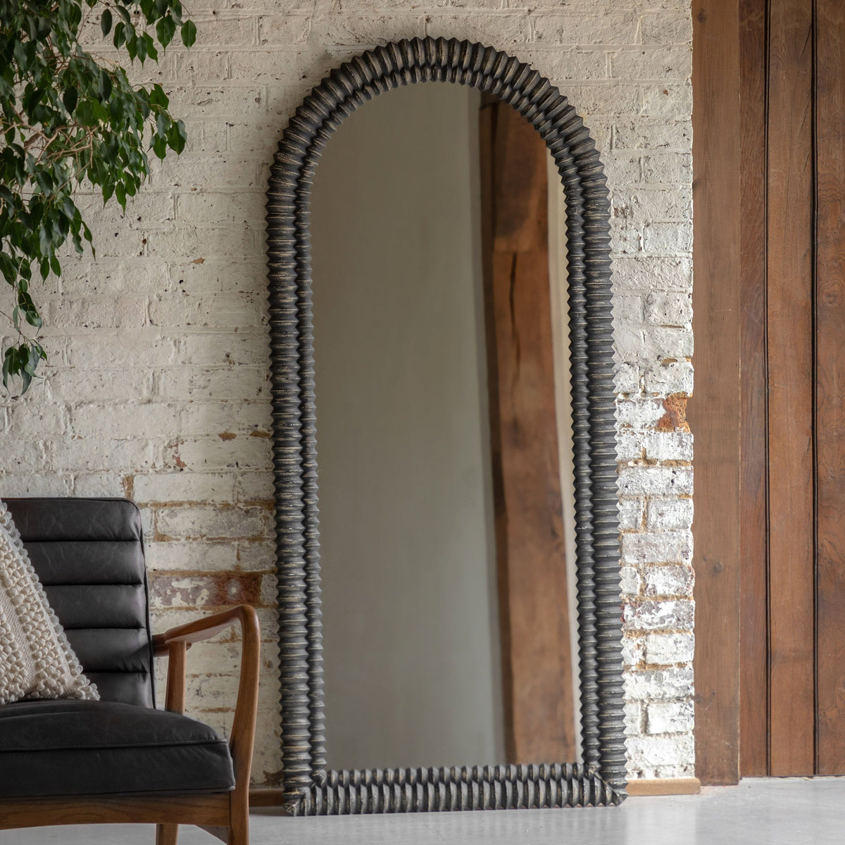 Bodhi Mirrors Caffs Arch Leaner Black Wash House of Isabella UK