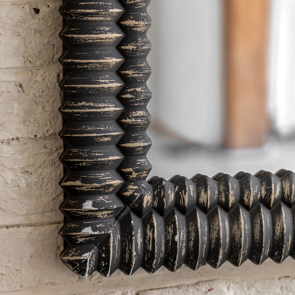 Bodhi Mirrors Caffs Arch Overmantle Black Wash House of Isabella UK