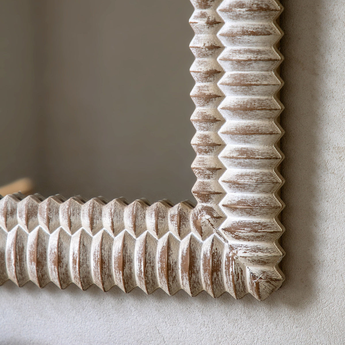 Bodhi Mirrors Caffs Arch Overmantle White Wash House of Isabella UK