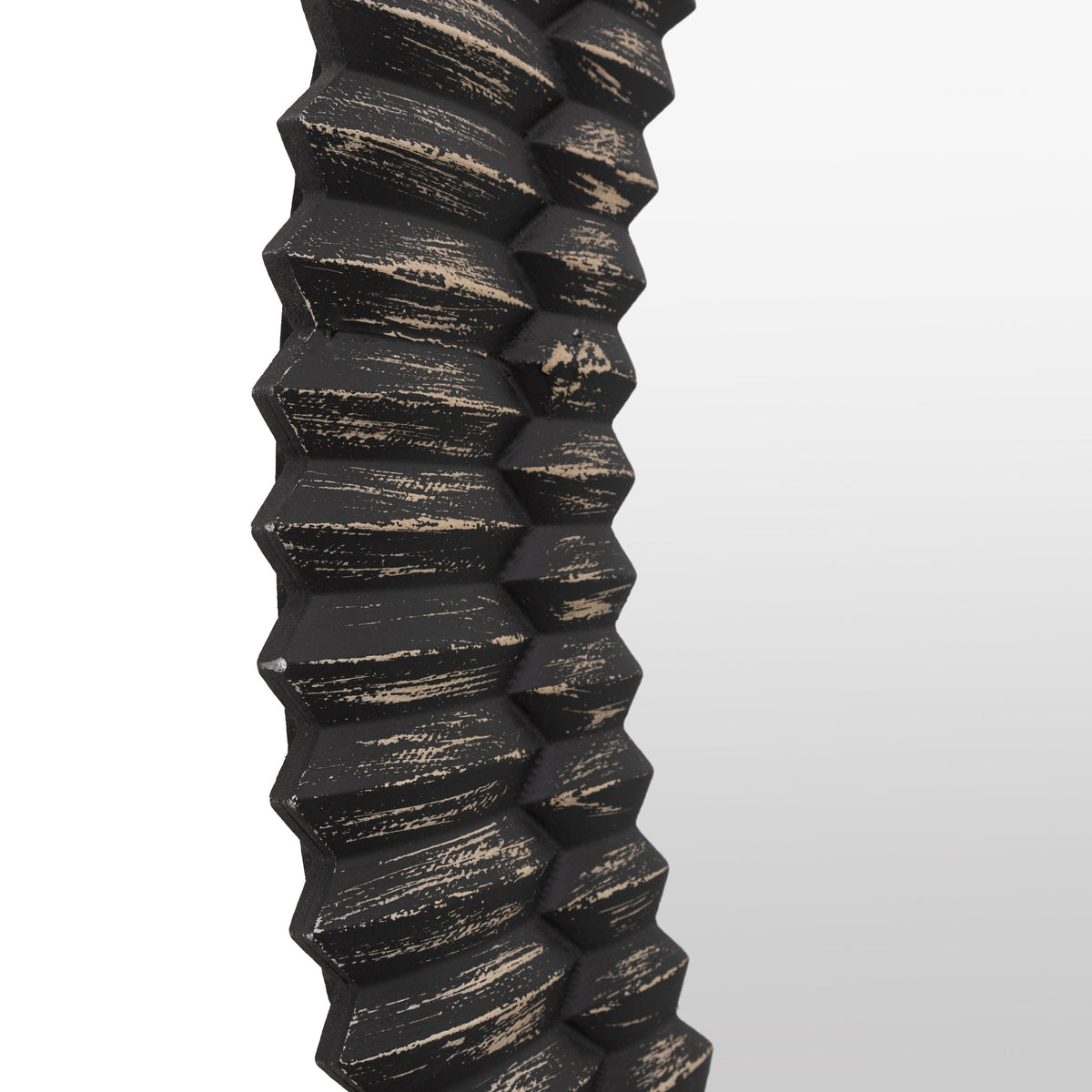 Bodhi Mirrors Caffs Round Mirror Black Wash House of Isabella UK