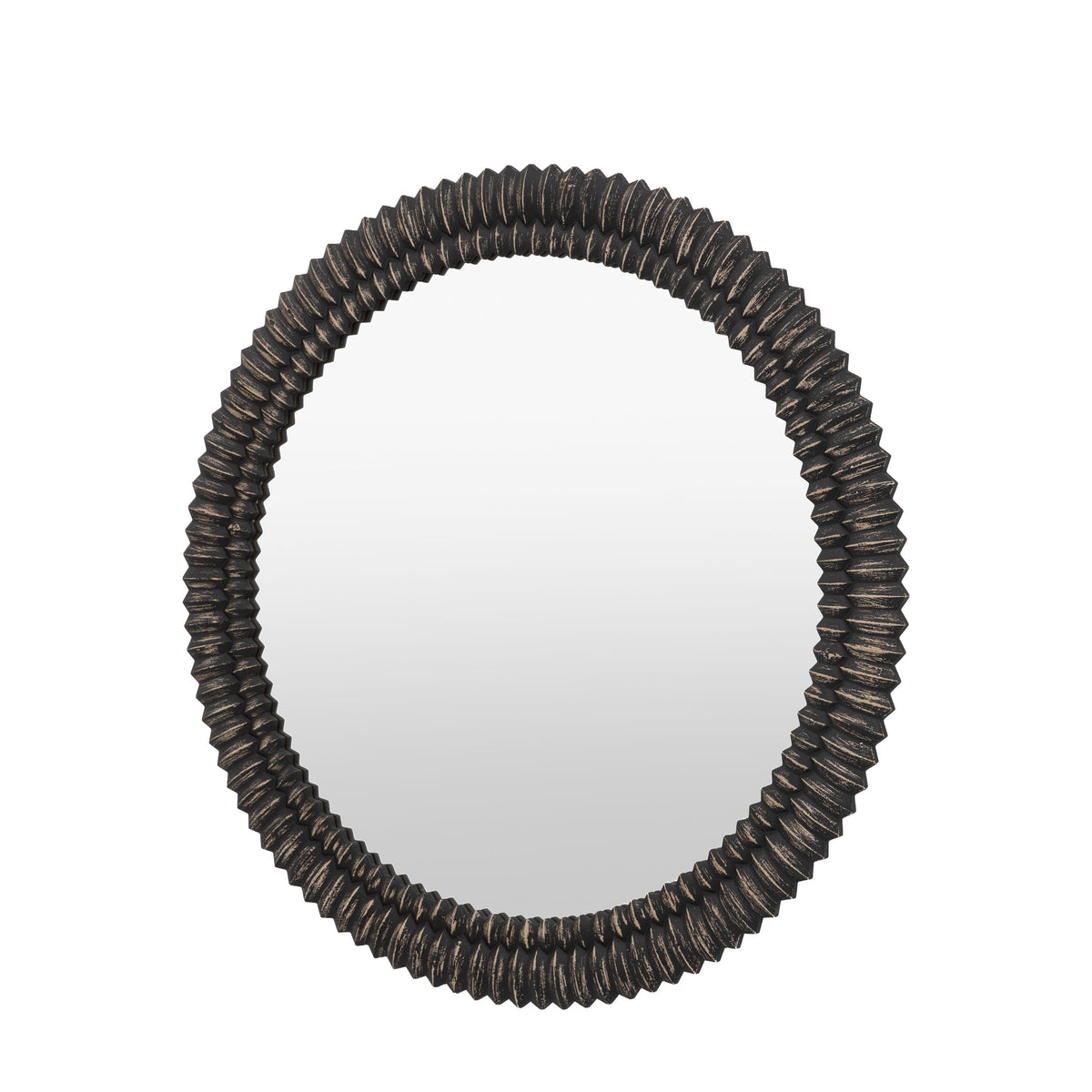 Bodhi Mirrors Caffs Round Mirror Black Wash House of Isabella UK