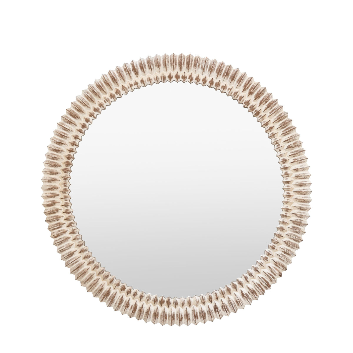Bodhi Mirrors Caffs Round Mirror White Wash House of Isabella UK