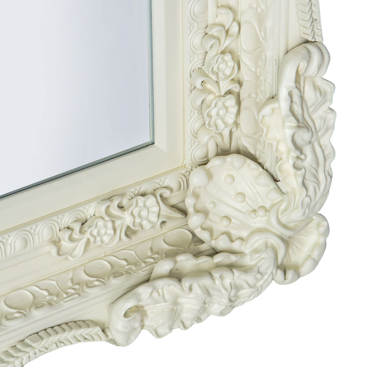 Bodhi Mirrors Carved Louis Leaner Mirror Cream House of Isabella UK