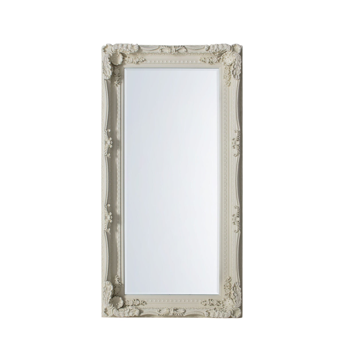 Bodhi Mirrors Carved Louis Leaner Mirror Cream House of Isabella UK