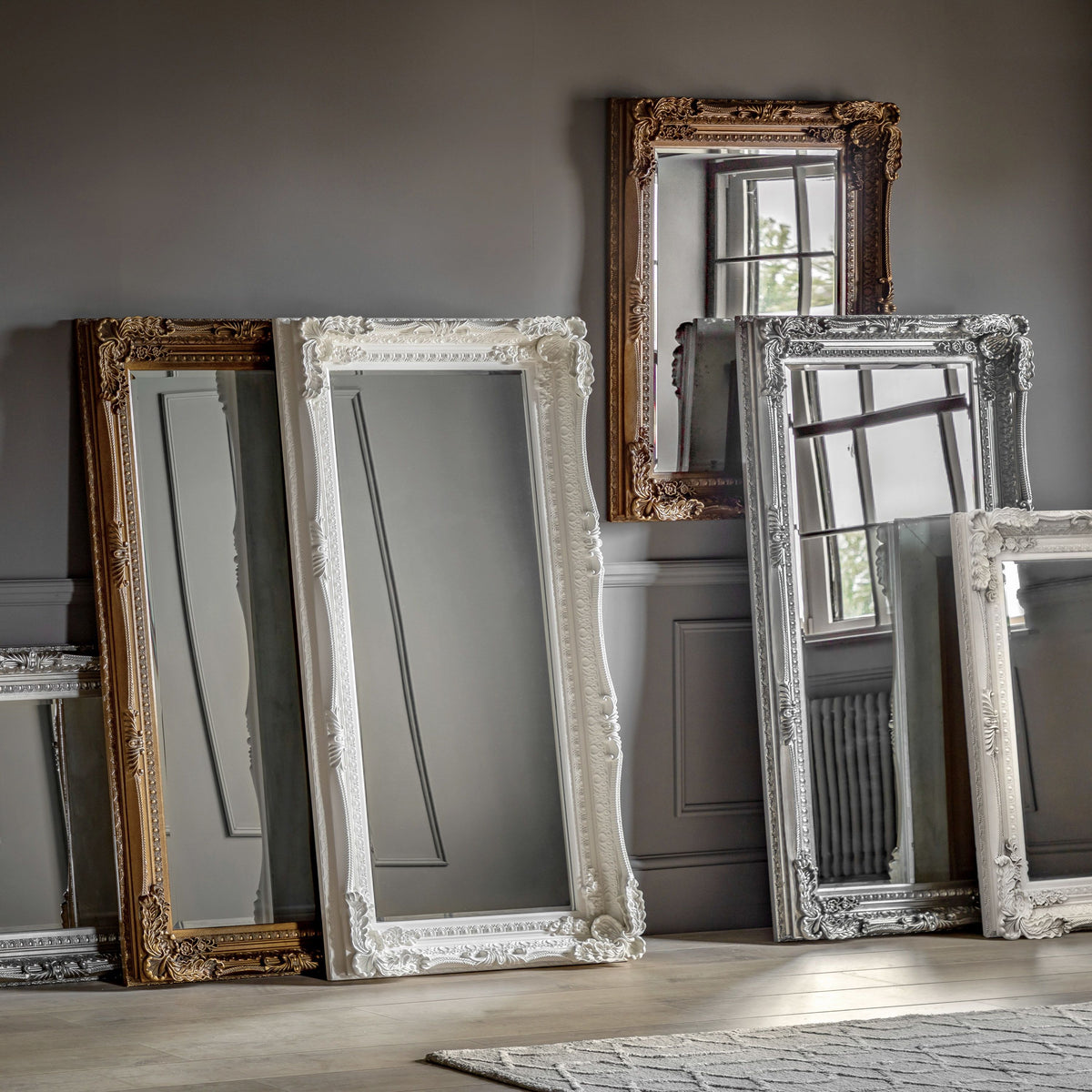 Bodhi Mirrors Carved Louis Mirror Cream House of Isabella UK