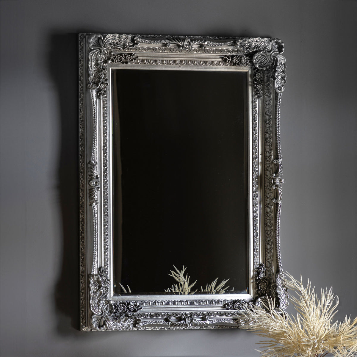 Bodhi Mirrors Carved Louis Mirror Silver House of Isabella UK