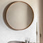 Bodhi Mirrors Cedar Round Mirror Oak Large House of Isabella UK