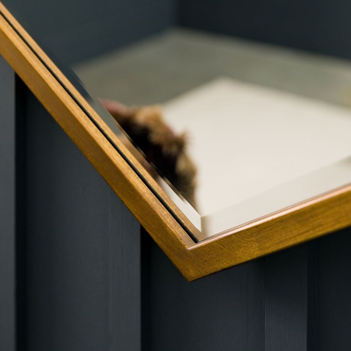 Chellington Mirror Antique Gold W600 x D20 x H900mm.