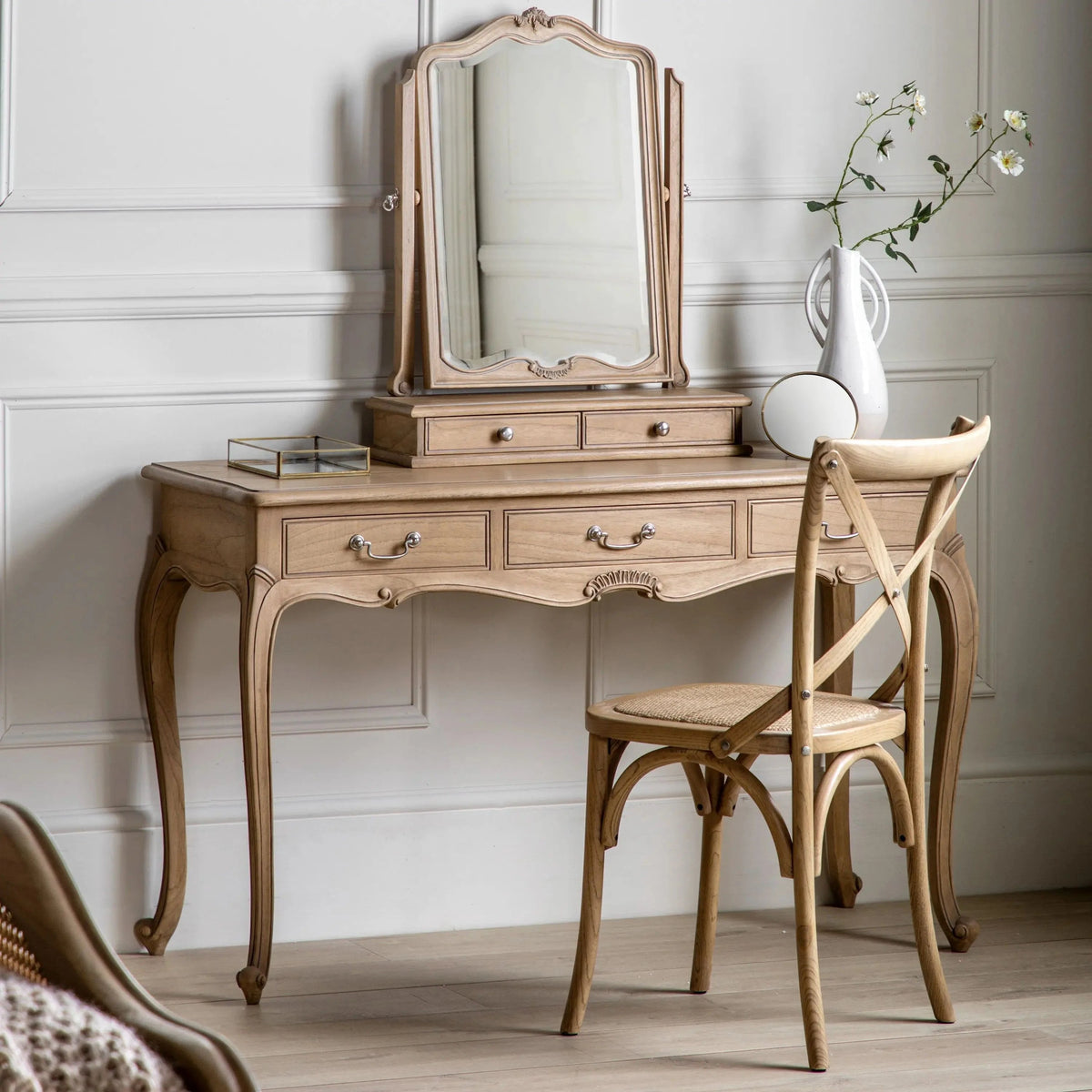 Bodhi Mirrors Chic Dressing Table Mirror Weathered House of Isabella UK