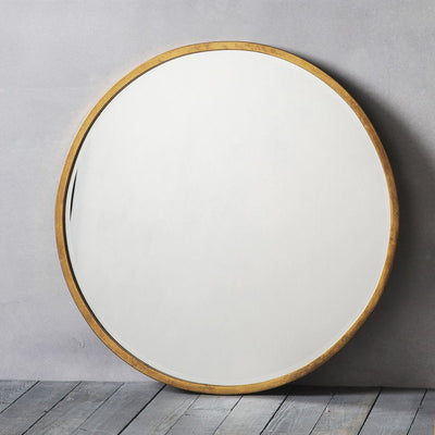 Bodhi Mirrors Chichester Round Mirror Antique Gold W800 x D20 x H800mm House of Isabella UK